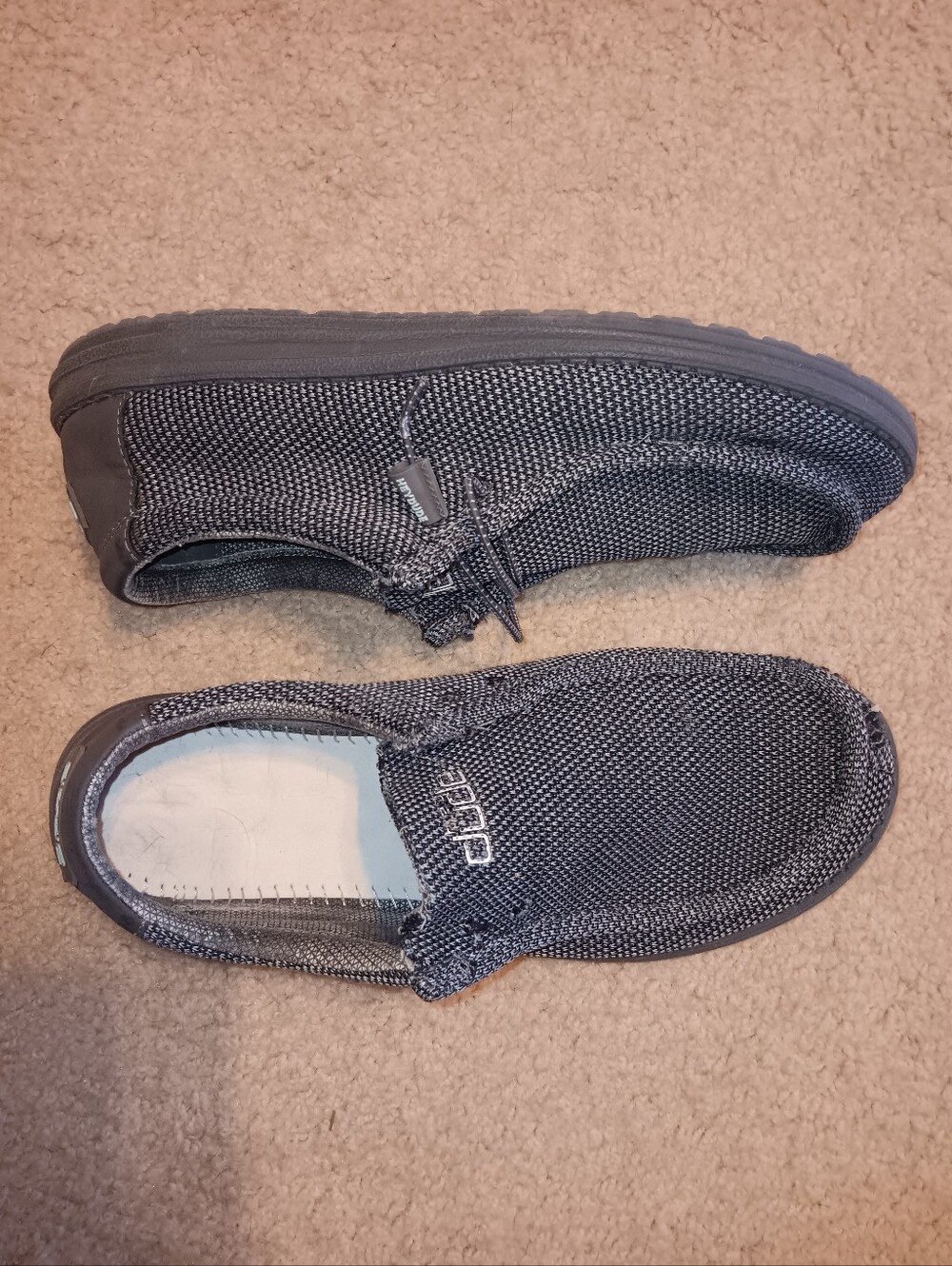 Hey Dude Men's Slip-On Loafers in Charcoal